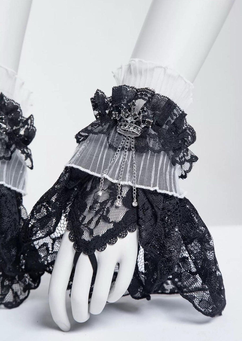 Gothic Lolita Lace Cuffs, Crown Decoration - image 8