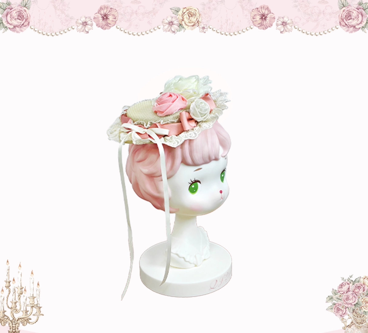 Whispers of Blossoms & Candlelight - Sweet Lolita Floral Printed JSK Dress with Bows and Accessories - image 37