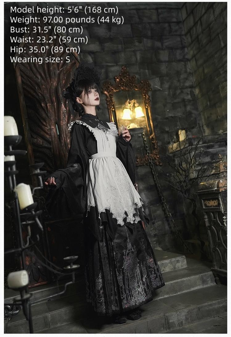 Raven's Night Song Oriental Gothic Lolita Dress Set - image 31