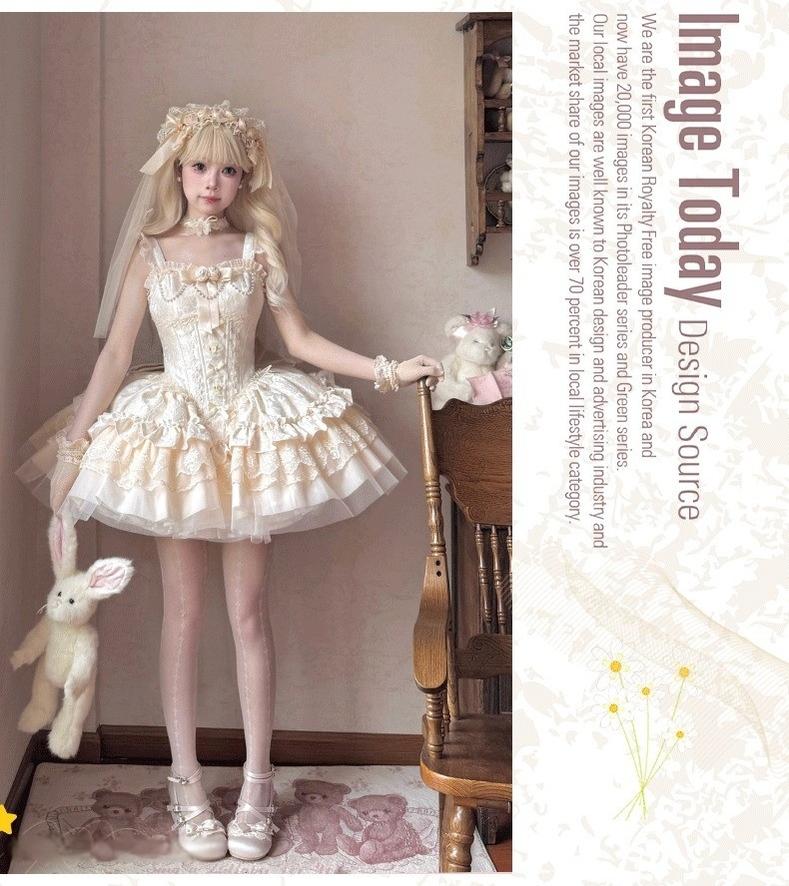 Fleeting Dreams - Ballet Sweet Lolita Mini JSK and Choker and Accessories - image 10
