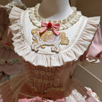 Dream Parade Pink Pony Embroidery Sweet Lolita OP and Skirt Set - image 9