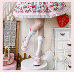 Crush Complex - Sweet Lolita Heel Shoes, Pearls & Bows - image 21