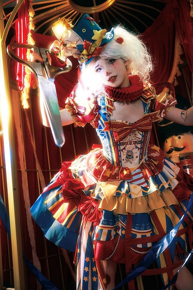 Bunny Circus Embroidery - Sweet Lolita JSK Dress and Detachable Puff Sleeves - image 4