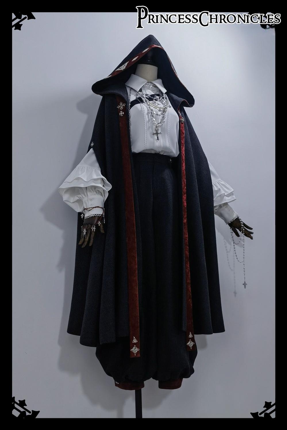 Divine Covenant - Retro Ouji Lolita Pants Suit Male Lolita Long Cape - image 9