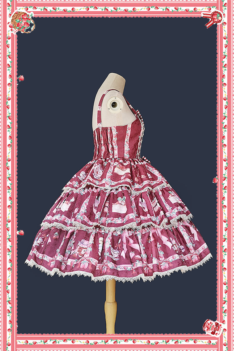 Strawberry Tea - Tiered Ruffles Lolita JSK - image 6