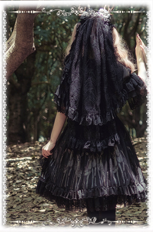 Gothic Lolita Veil with Double-Layer Lace Headdress - image 6
