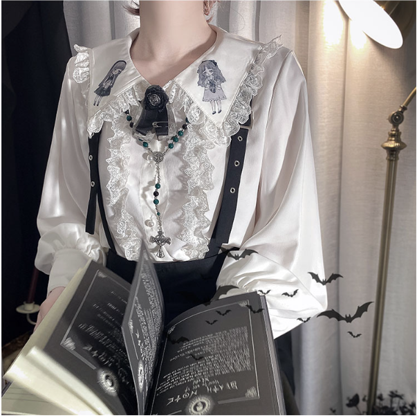 Corroding the Heart - Ouji Lolita Shirt Suspenders Shorts Collection - image 20
