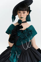 Treasure Chest Rose Lolita Green Dress - image 5