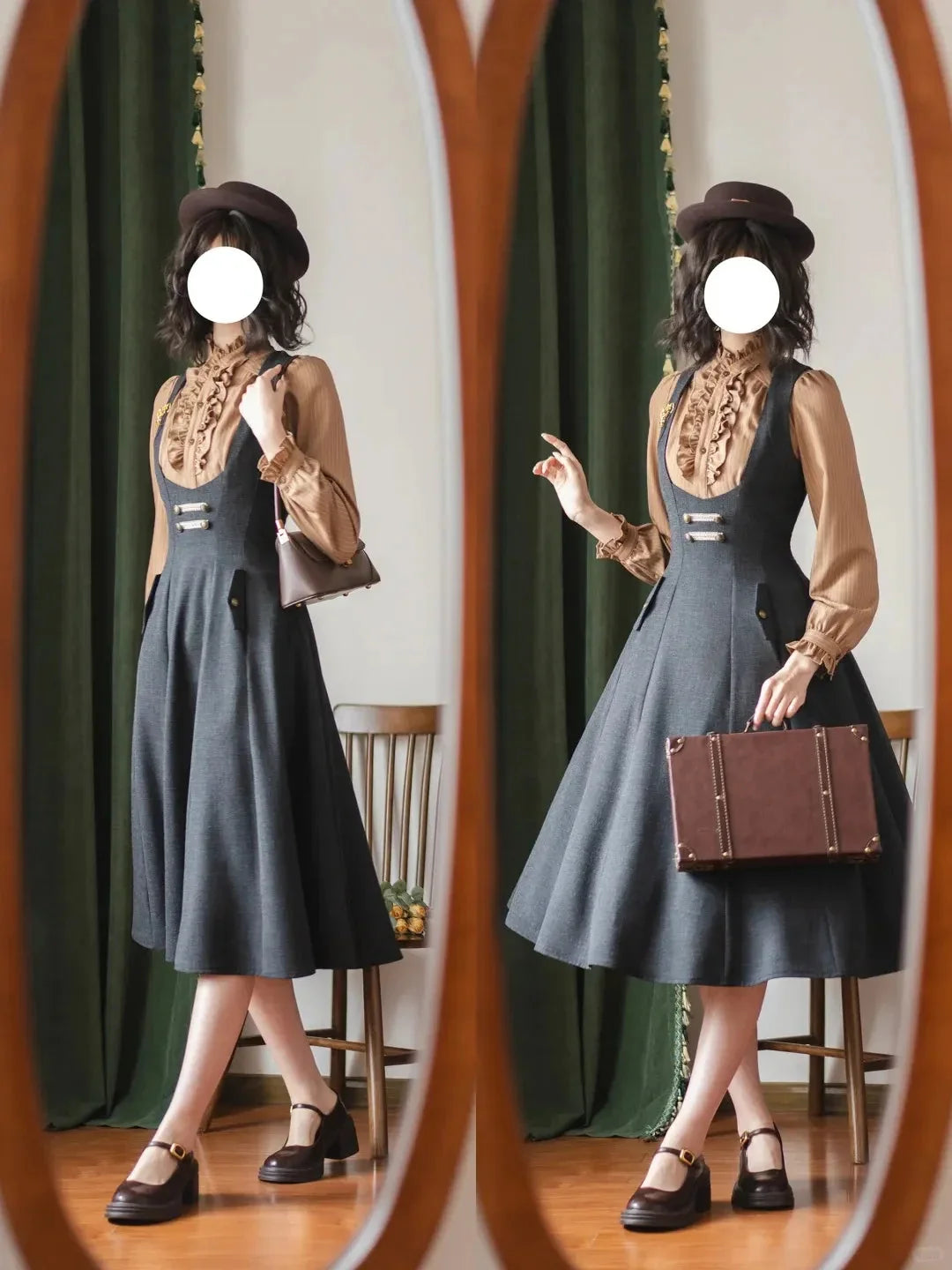 Forest Corridor 10-Panel Bustier Waist-Cinching Lolita JSK - image 21