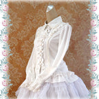 Elegant Lace-Up Back Lolita Blouse - image 5