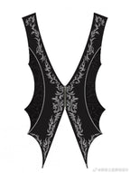 Black Ouji Lolita Gorgeous Detail Waistcoat - image 8