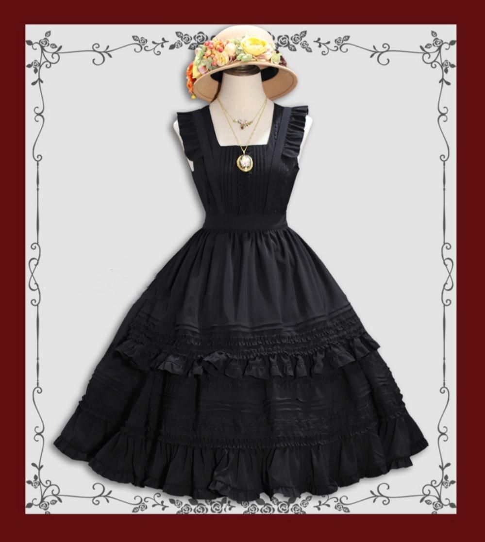 Nocturne Reminiscence - Elegant Lolita JSK Dress Multi-Wear Apron Dress Set - image 4
