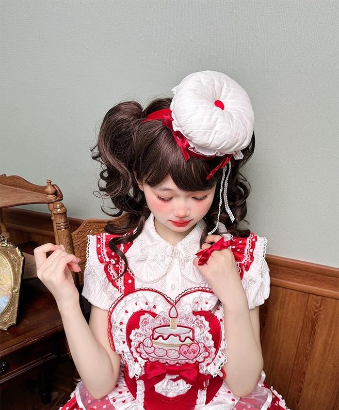 Bite The Cake - Sweet Lolita Accessories, Red & White Polka Dots - image 25