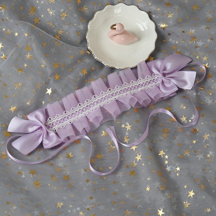 Light Purple Sweet Lolita KC Cuffs Hat - image 2