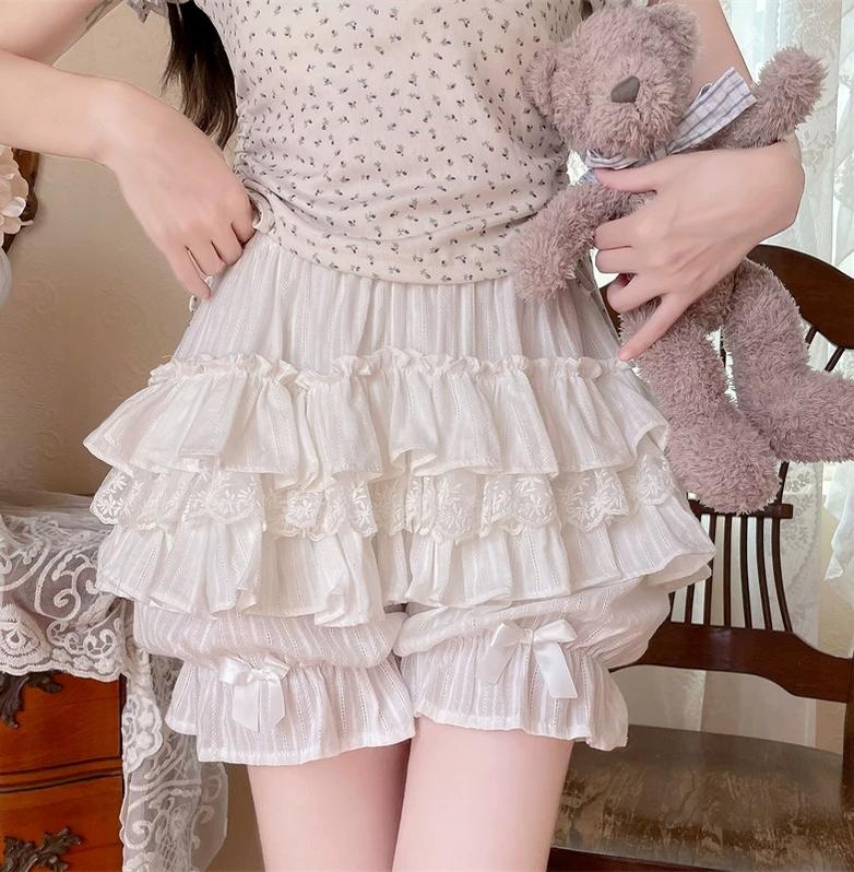 Sweet Lolita Cotton Bloomers, Ruffles and Bows - image 3