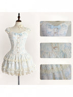 Azure Bow Bustier Dress and Lace Bolero Set - image 2