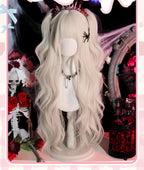 Moko - Gothic Lolita Wig Pearl Milk Grey Long Curly Hair - image 1