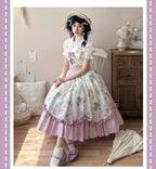 Blueberry Summer - Classic Lolita JSK Dress with Large Hem and Cotton Lining - image 5