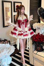 Beloved Young Lady - Sweet Lolita Halterneck Dress in Red - image 6