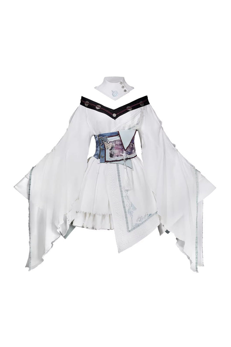 Dragon’s Breath Valley - Long Sleeves Ruffled Embroidered Asymmetric Gothic Lolita Dress - image 3