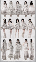 Humanoid Robot - Silver Gothic Lolita Mermaid Skirt Set - image 6