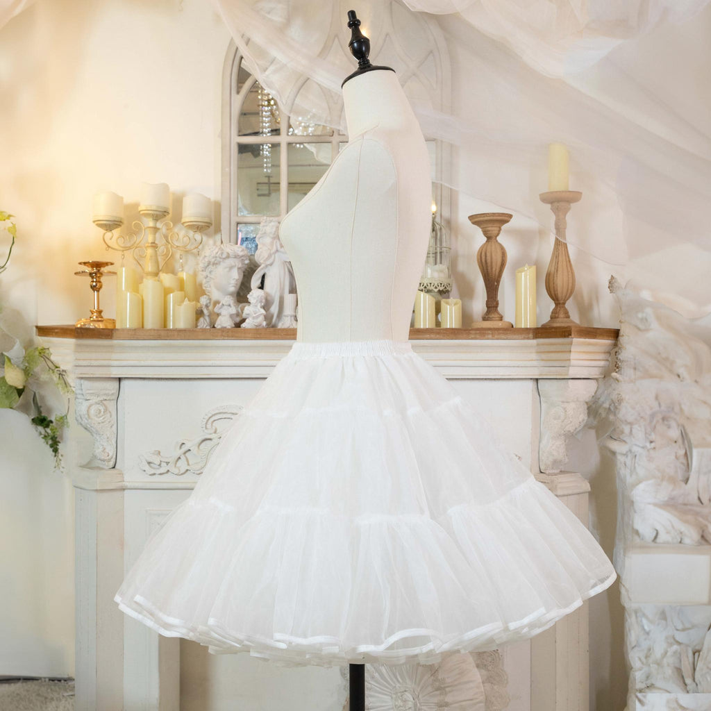 Noloria - Medium-High Volume Lolita White Puffy Petticoat, 17.7" (45 CM) - image 23