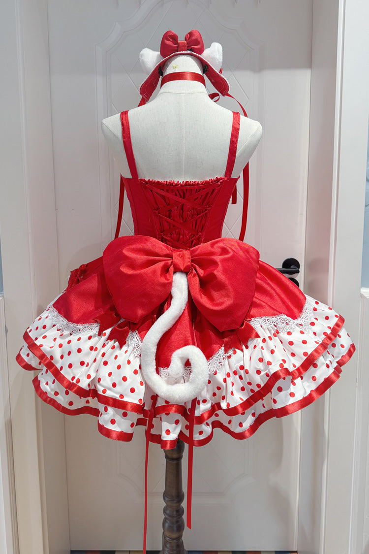 Red Jasmine Rain Sweet Lolita JSK Dress - image 3