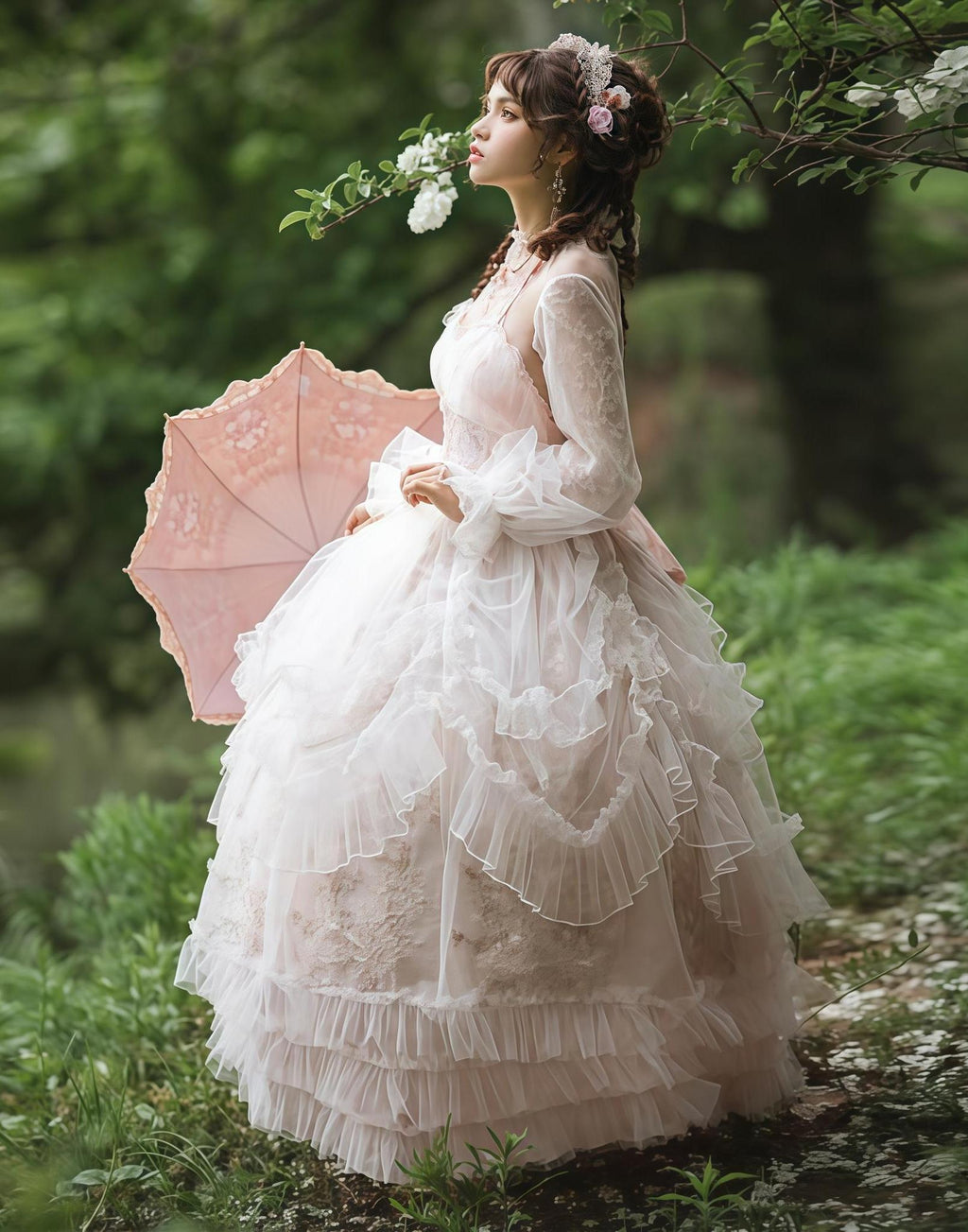 Endless Summer - Bridal Wedding Lolita JSK Open-Back Dress - image 37