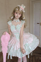 Pink Candy Satin Ballet Sweet Lolita JSK Dress - image 2