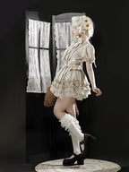 Beige Sweet Lolita Blouse and Ruffle Bubble Skirt Set - image 6