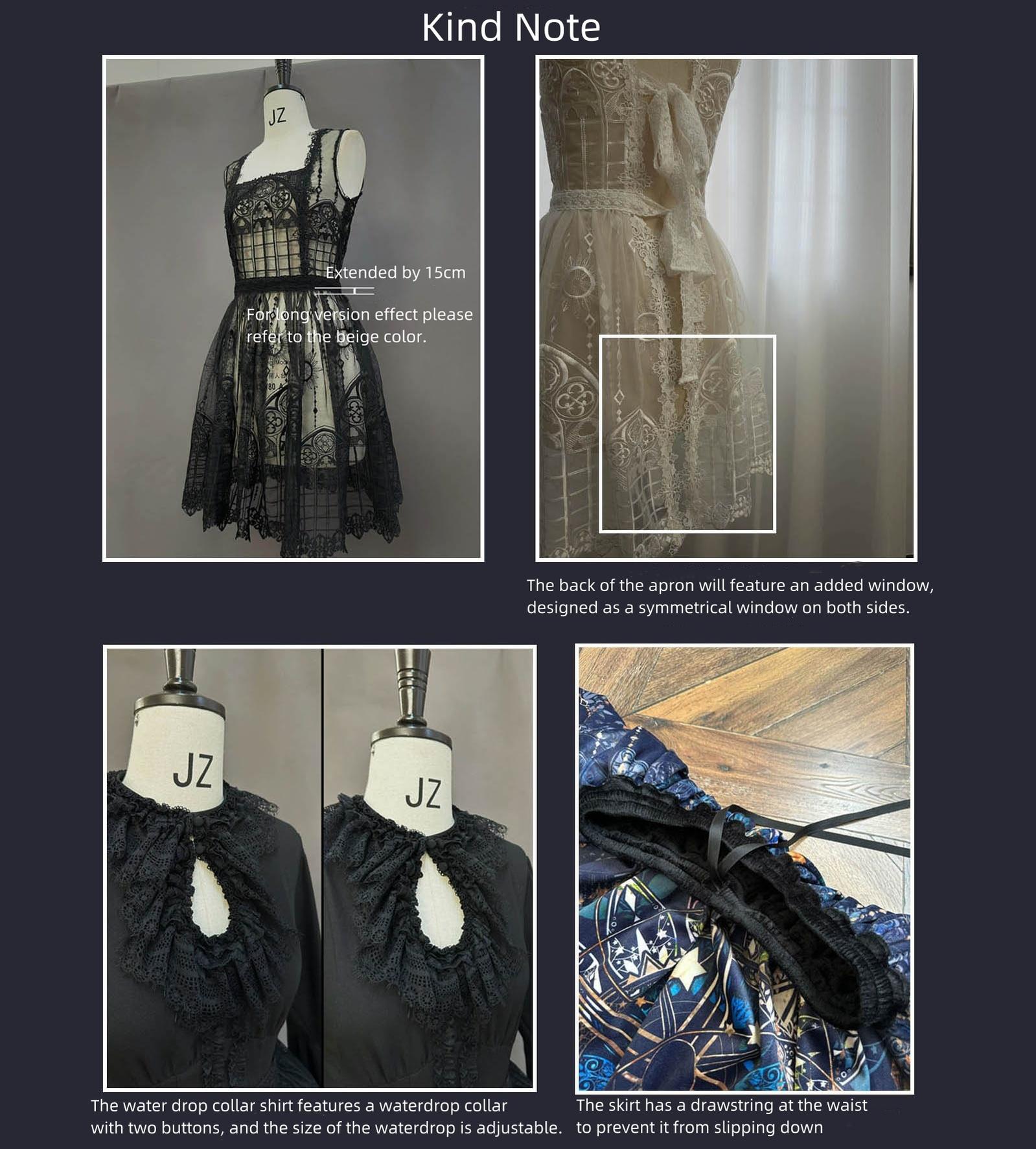 Night Traveler - Classic Gothic Lolita Dress with Stained Glass Window Print - image 30
