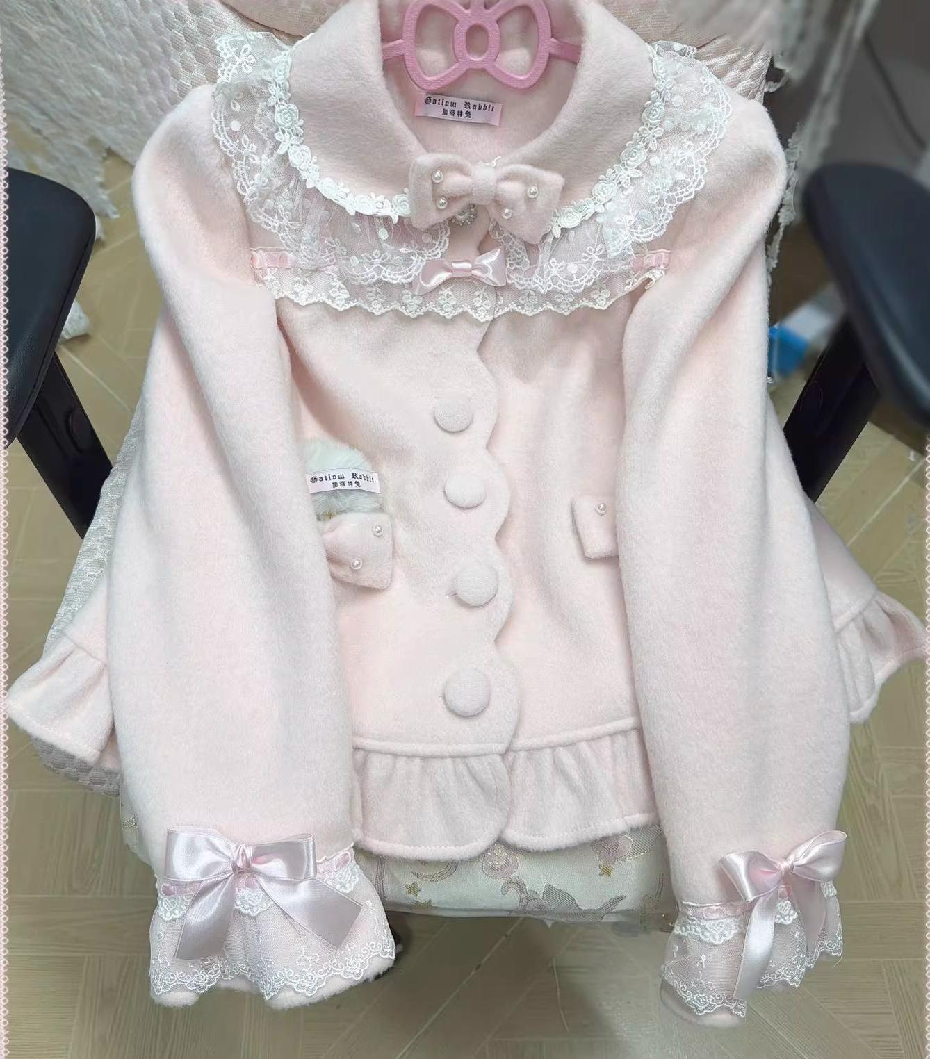 Petal Girl - Loose Sweet Lolita Coat, Detachable Bow - image 13