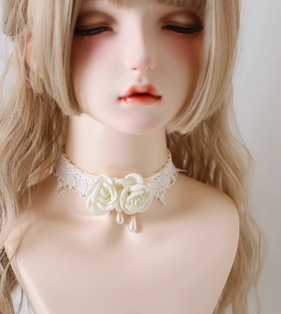 Elegant Lolita Lace Camellia Necklace - image 11