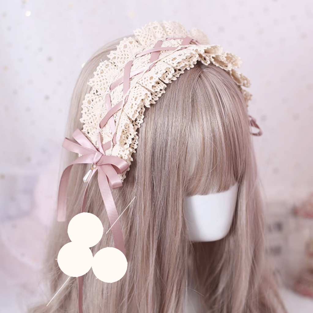 Japanese Style Sweet Lolita Lace Headband Multicolors - image 4