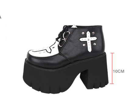 Gothic Lolita Cross Classic Platform Shoes - image 9