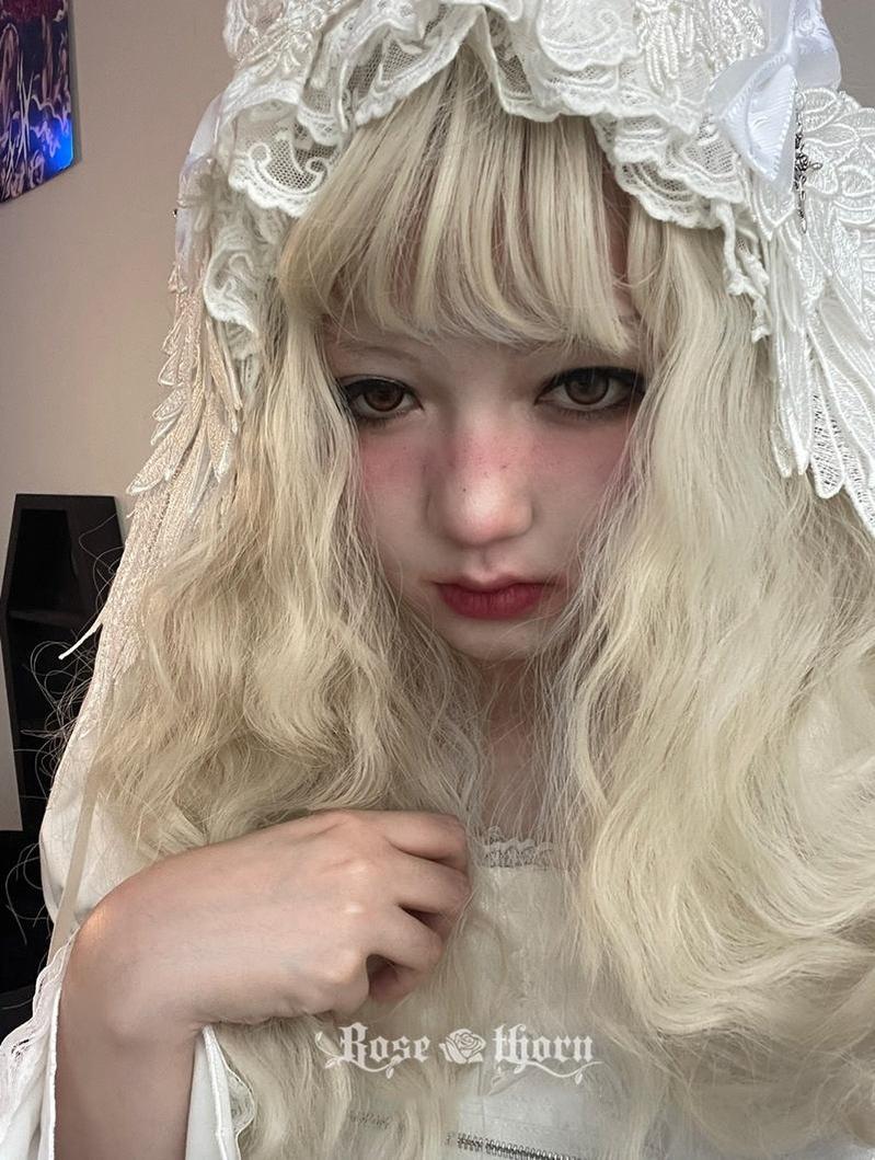 Rose Thorn Angel Wings Embroidered Elegant Lolita Headband - image 7