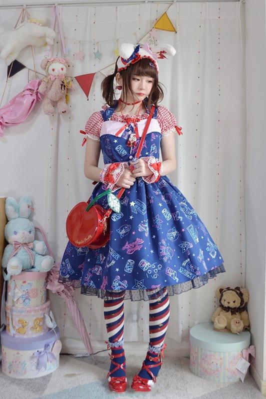 Macaron Lolita Cute Stripe Socks - image 21