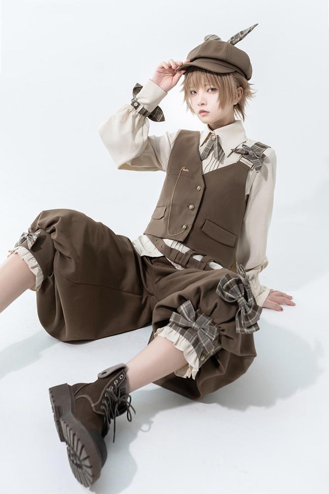 Secret Morning Post Coffee Retro Ouji Vest Set - image 13