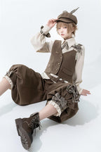 Secret Morning Post Coffee Retro Ouji Vest Set - image 13