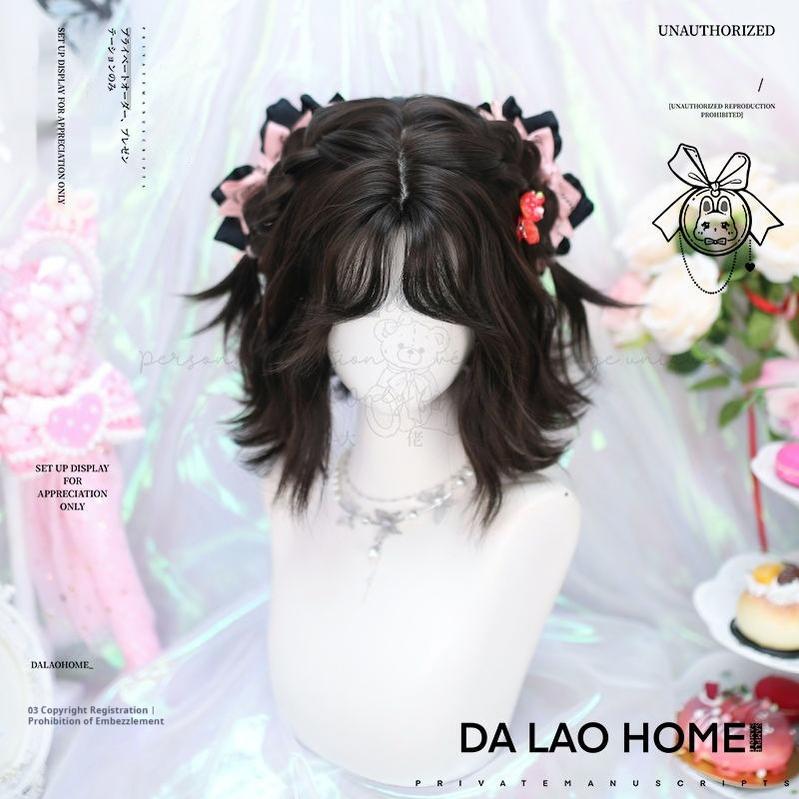 Kawaii Short Curly Lolita Wig with Bangs - image 3