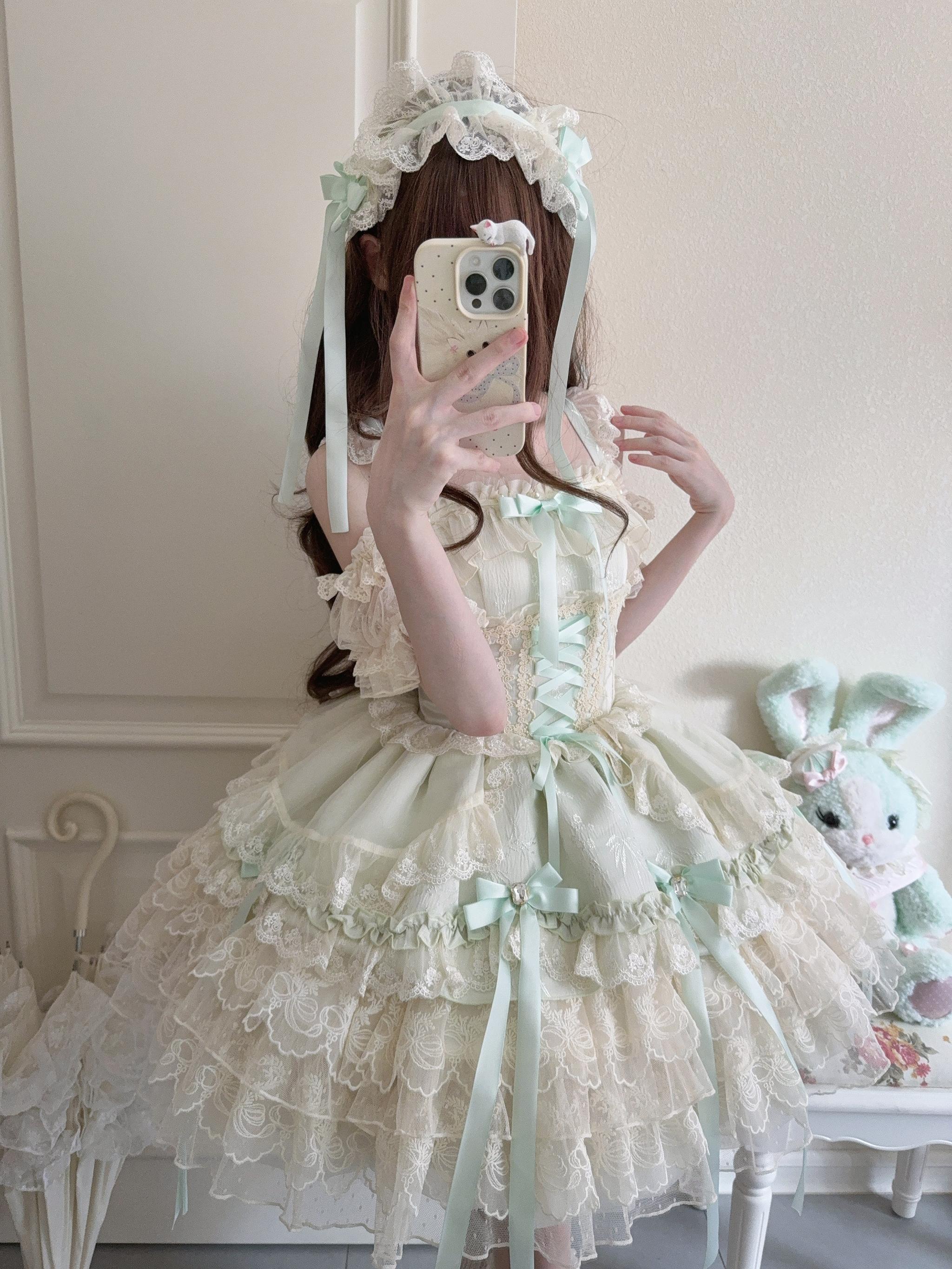 Ribbons of Love Sweet Lolita Tiered JSK Dress - image 26