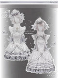 Metallic Angel - Silver-white Punk Lolita JSK, Wing and Rhinestone Details - image 30