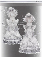 Metallic Angel - Silver-white Punk Lolita JSK, Wing and Rhinestone Details - image 30