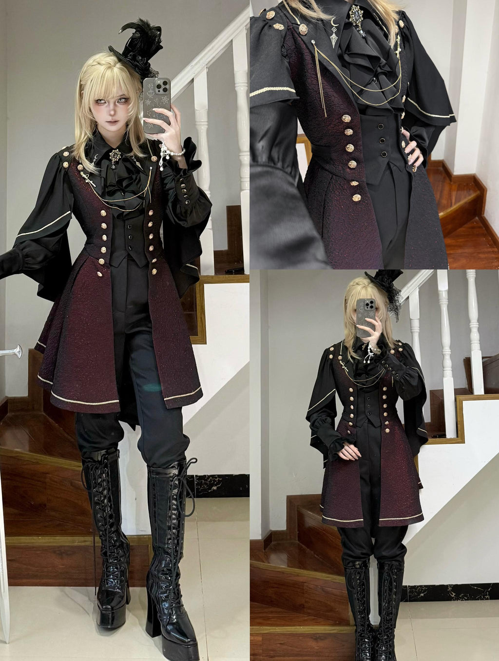 Fallen Moon Code - Retro Military Lolita Vest, Skirt and Pants Collection - image 11