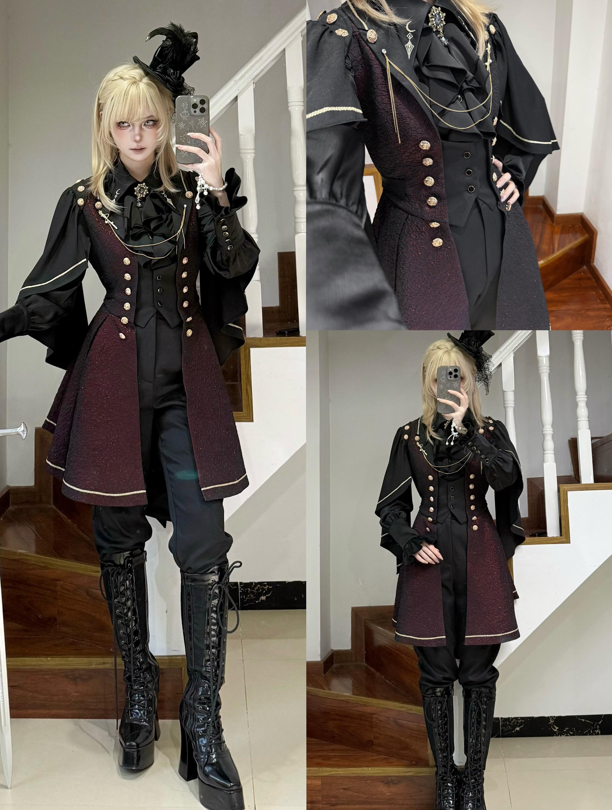 Fallen Moon Code - Retro Military Lolita Vest, Skirt and Pants Collection - image 11