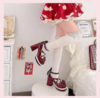 Crush Complex - Sweet Lolita Heel Shoes, Pearls & Bows - image 34
