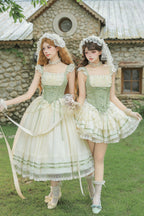 Green Fishbone Sweet Lolita JSK Dress Two Versions - image 4