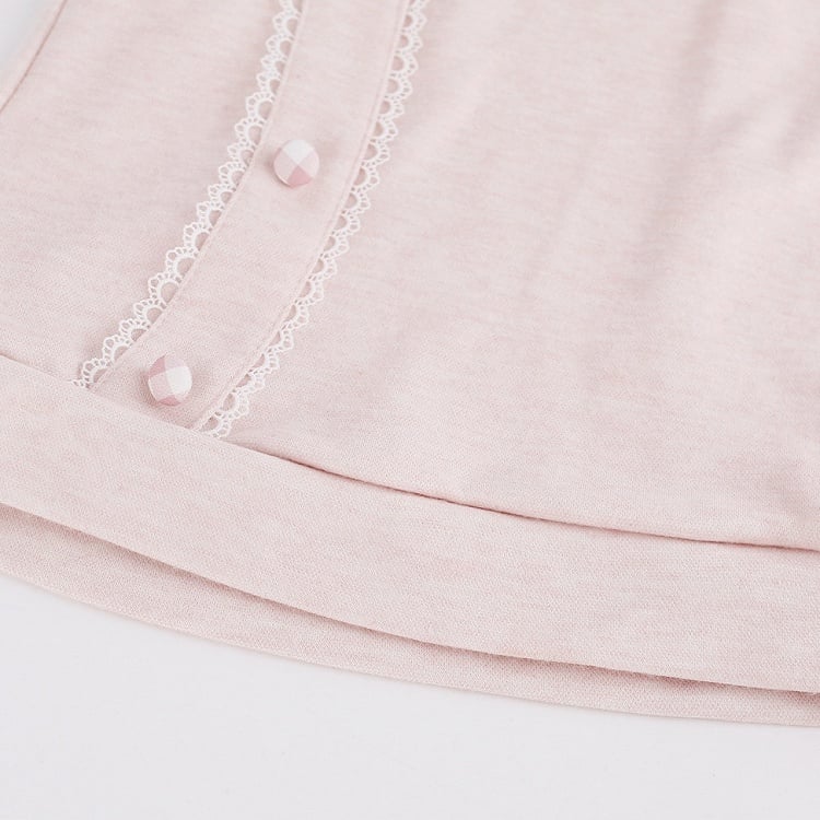 Pink Gingham Puff Sleeve Top with Tie Collar - serendipity - image 6