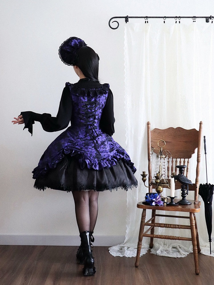 Purple Lace Trim JSK Gothic Lily - Miss Point - image 10