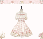 Whispers of Blossoms & Candlelight - Sweet Lolita Floral Printed JSK Dress with Bows and Accessories - image 29